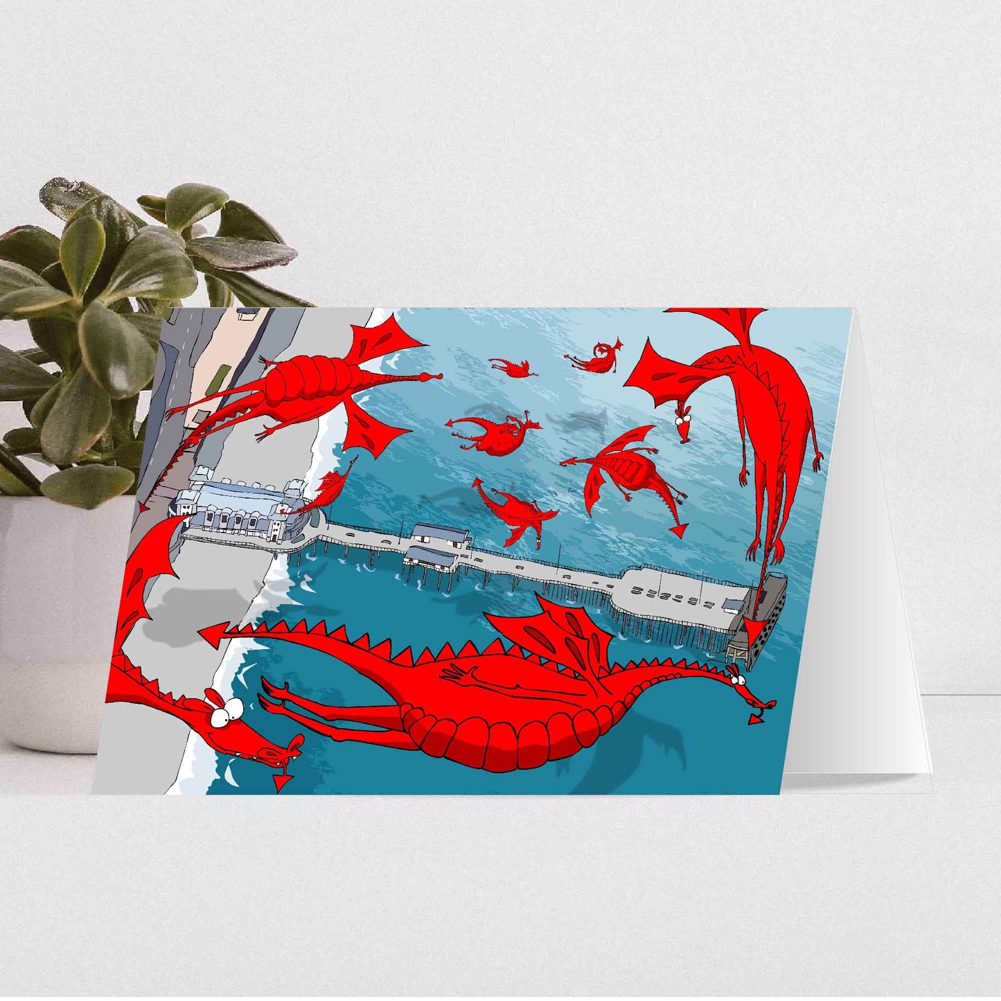 'Dance of the Dragons over Penarth' Card