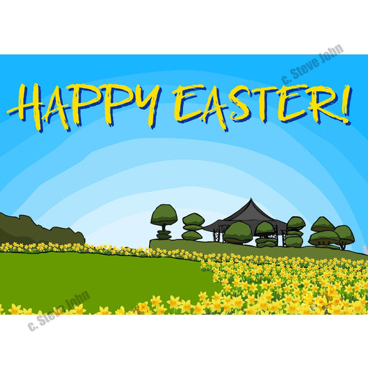 'Happy Easter Alexandra Park Penarth' Card