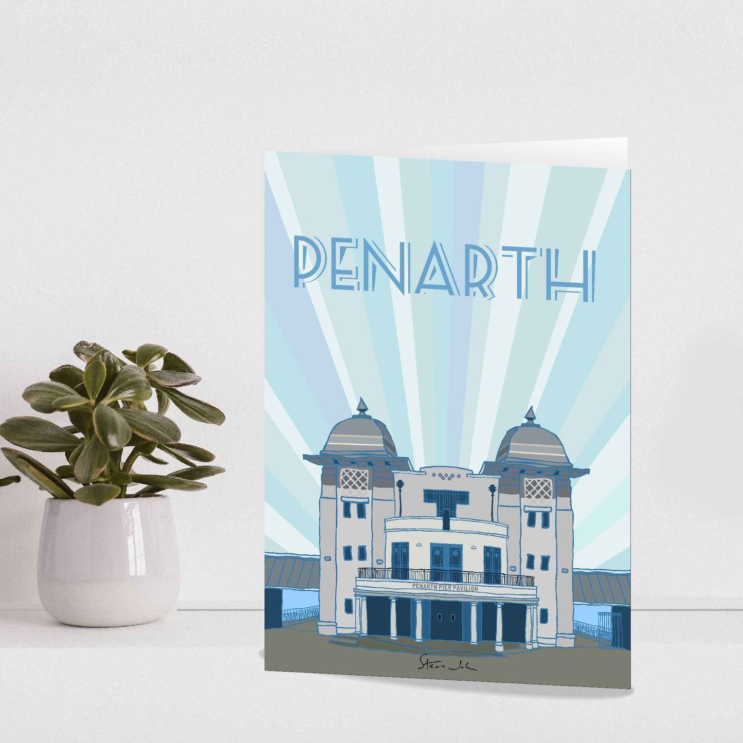 'Art Deco style Penarth Pavilion Front view' Card