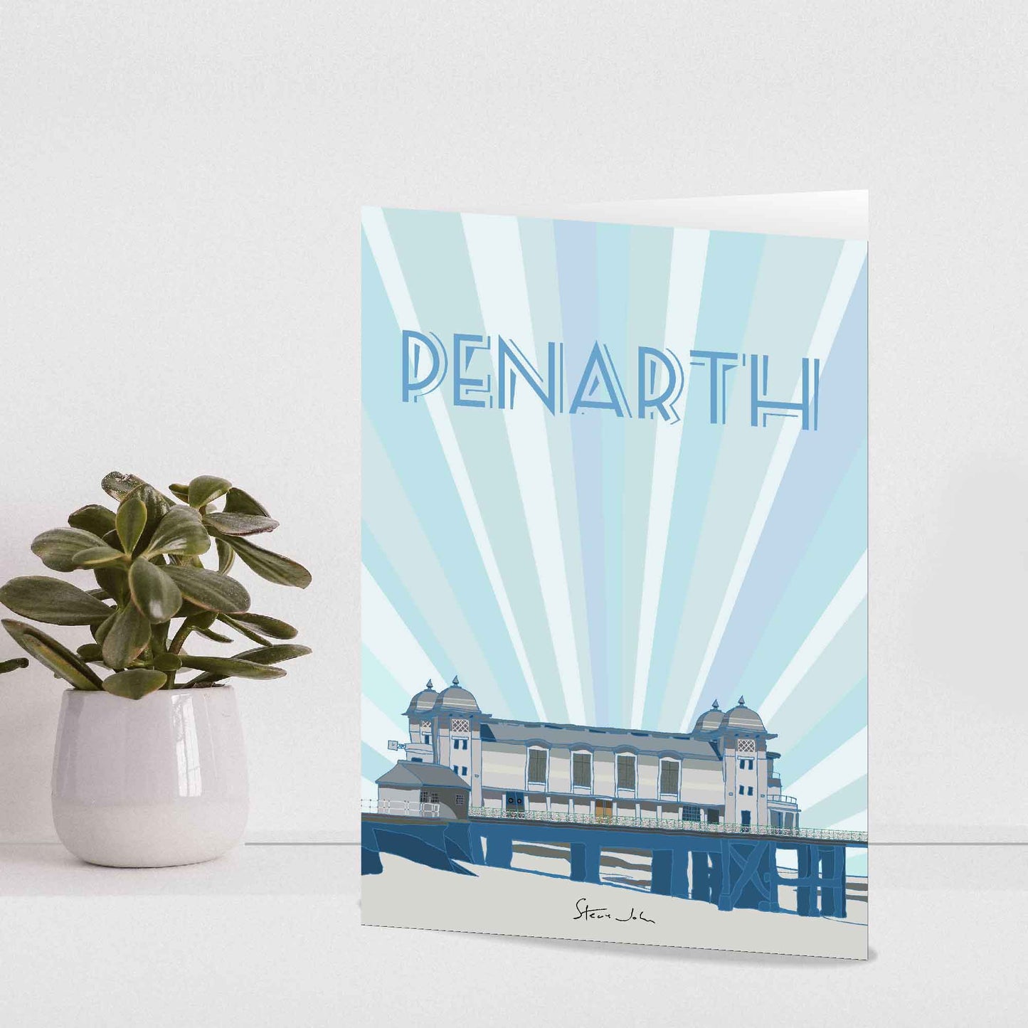 'Art Deco style Penarth Pavilion Side view' Card