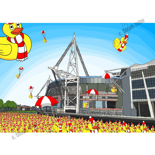 Welsh Duck Invasion at the Principality Stadium, Cardiff card