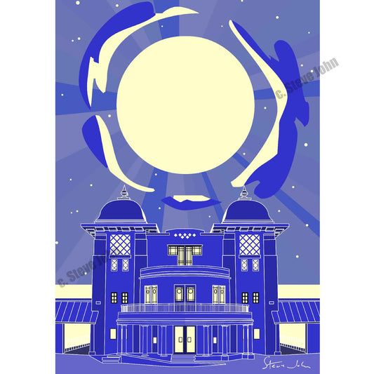 'Penarth Pavilion in Moonlight' Card