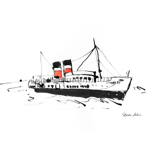 The Waverley, facing right 8" by 6" print, mounted