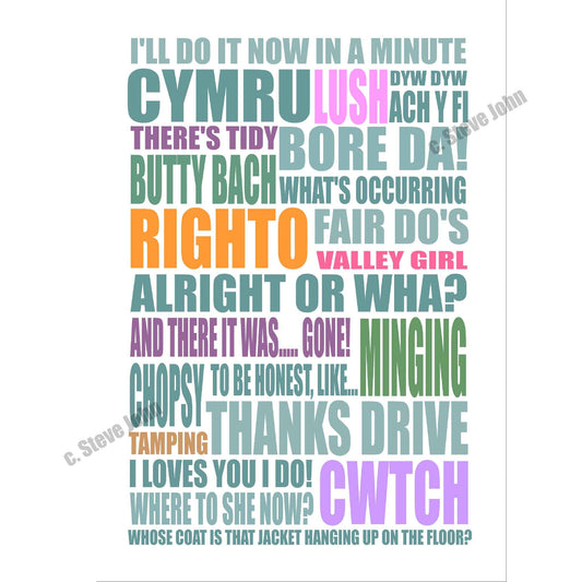 'Welsh Sayings' card