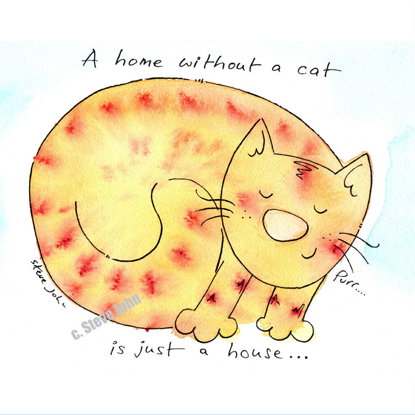 A home without a cat 2. Small unframed artwork