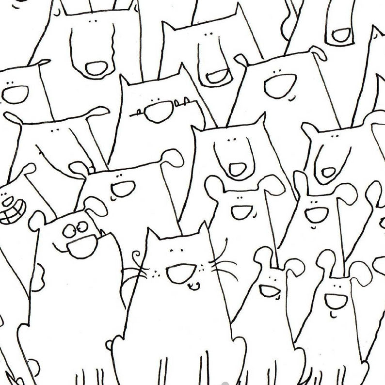The very brave cat. Small unframed artwork