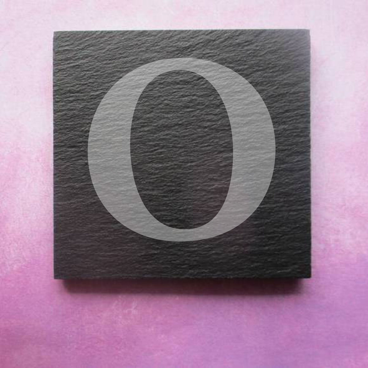 Engraved Slate Coaster initial
