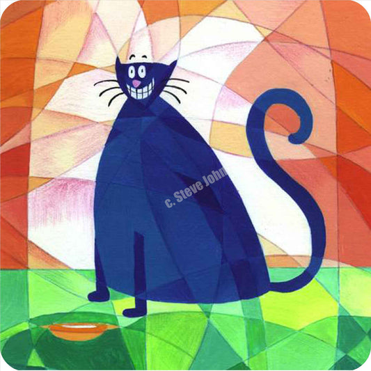 Abstract cat coaster