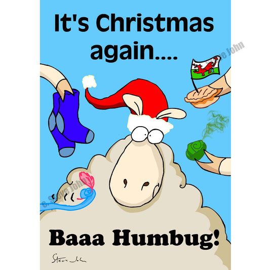 It's Christmas again... Baaa Humbug! card