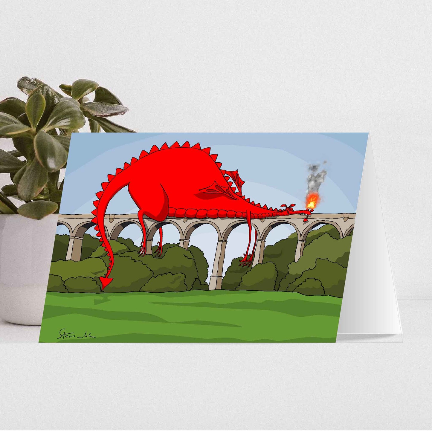 Dragon on Viaduct Card