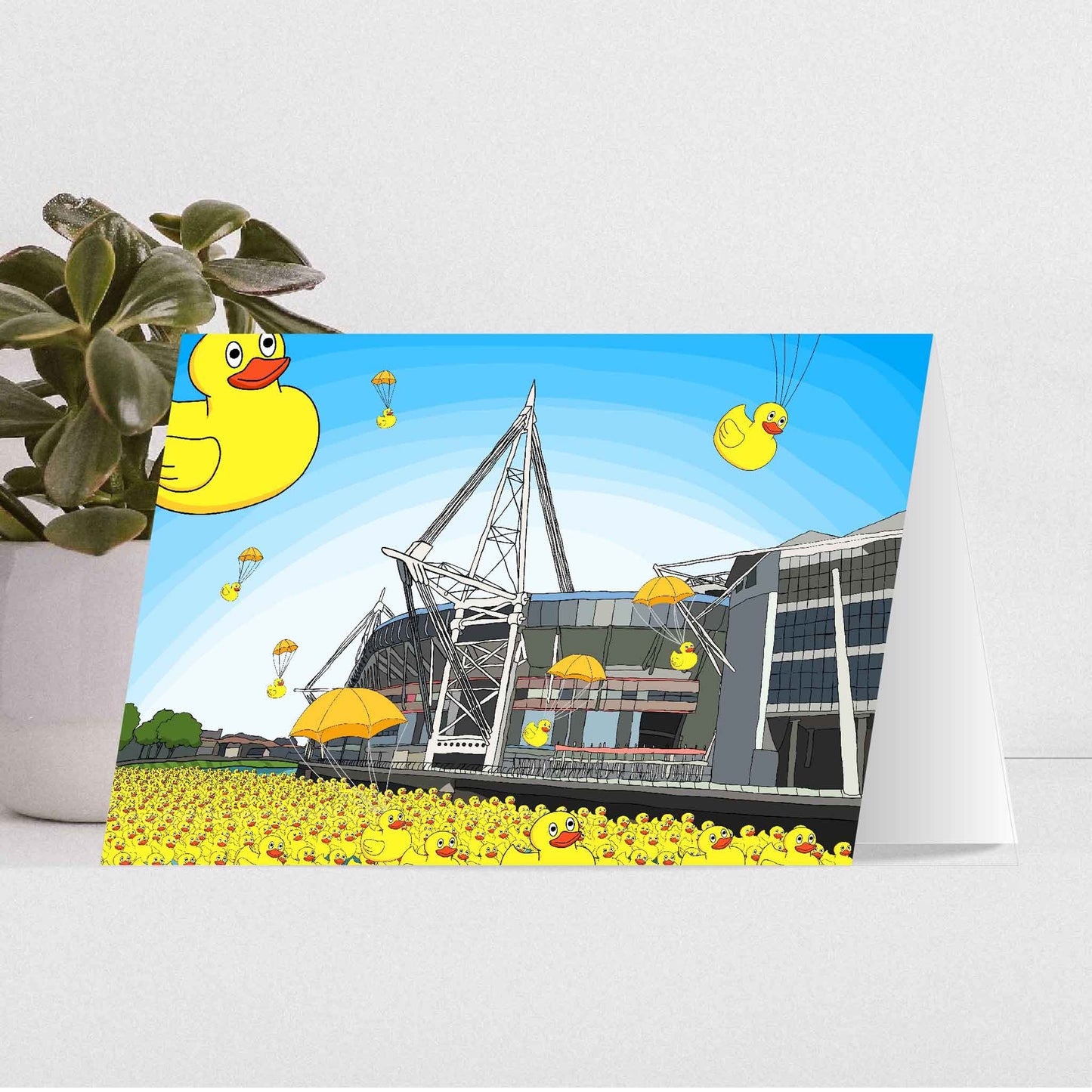 Duck Invasion at the Principality Stadium, Cardiff card