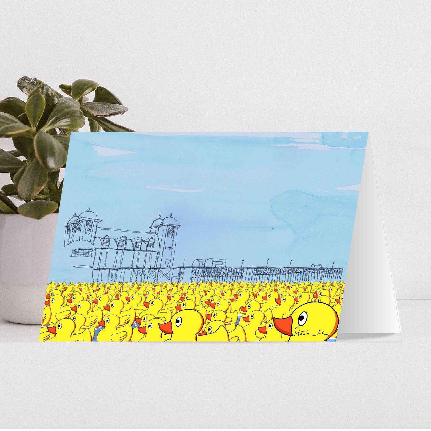 'Rubber Ducks invasion at Penarth' Card