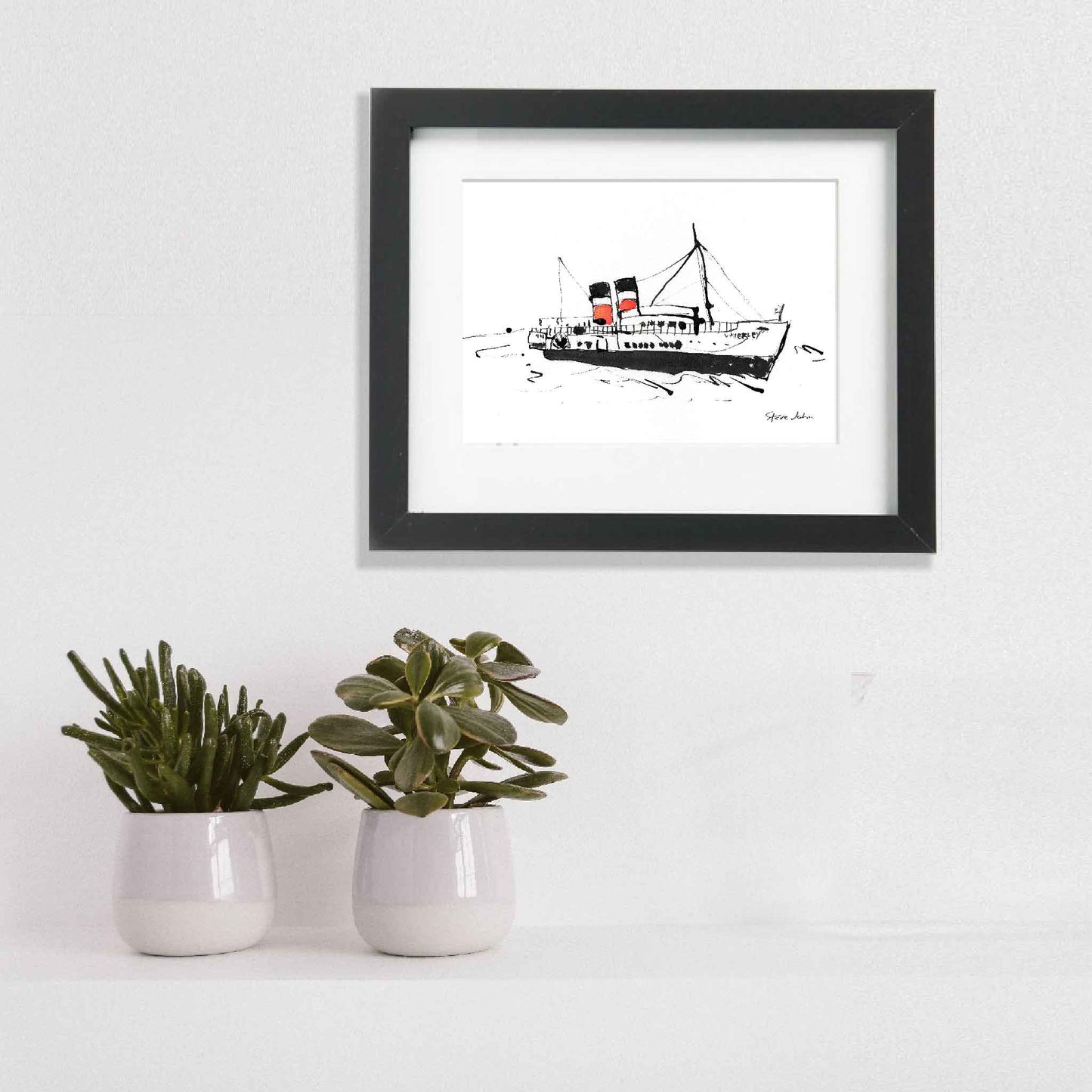 The Waverley, facing right 8" by 6" print, mounted