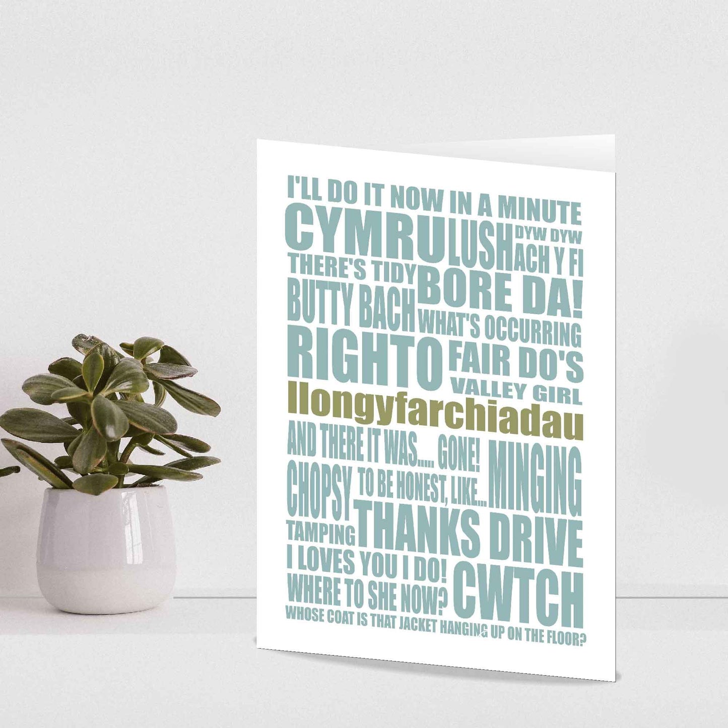 Welsh 'Congratulations' card